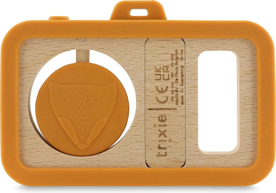 Trixie Baby Camera Mr. Fox Hout Silicone - Oranje