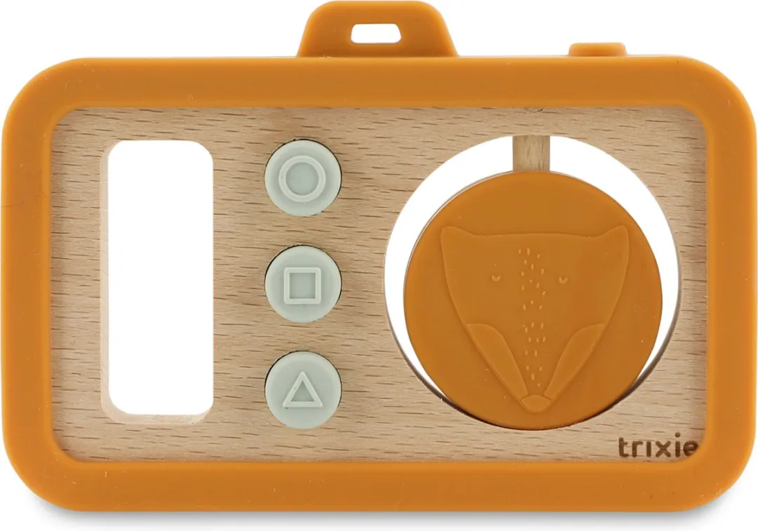 Trixie Baby Camera Mr. Fox Hout Silicone - Oranje