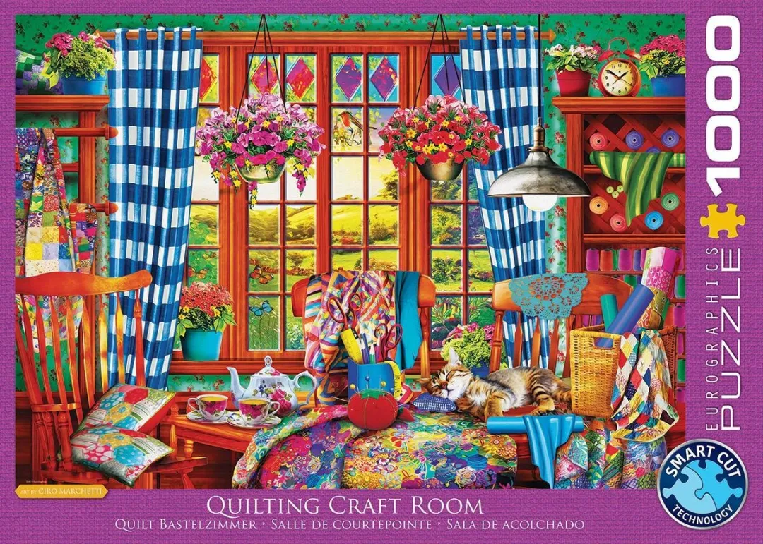 Eurographics Quiltatelier Legpuzzel 1000 Stuks - 68x48cm - Meerkleurig