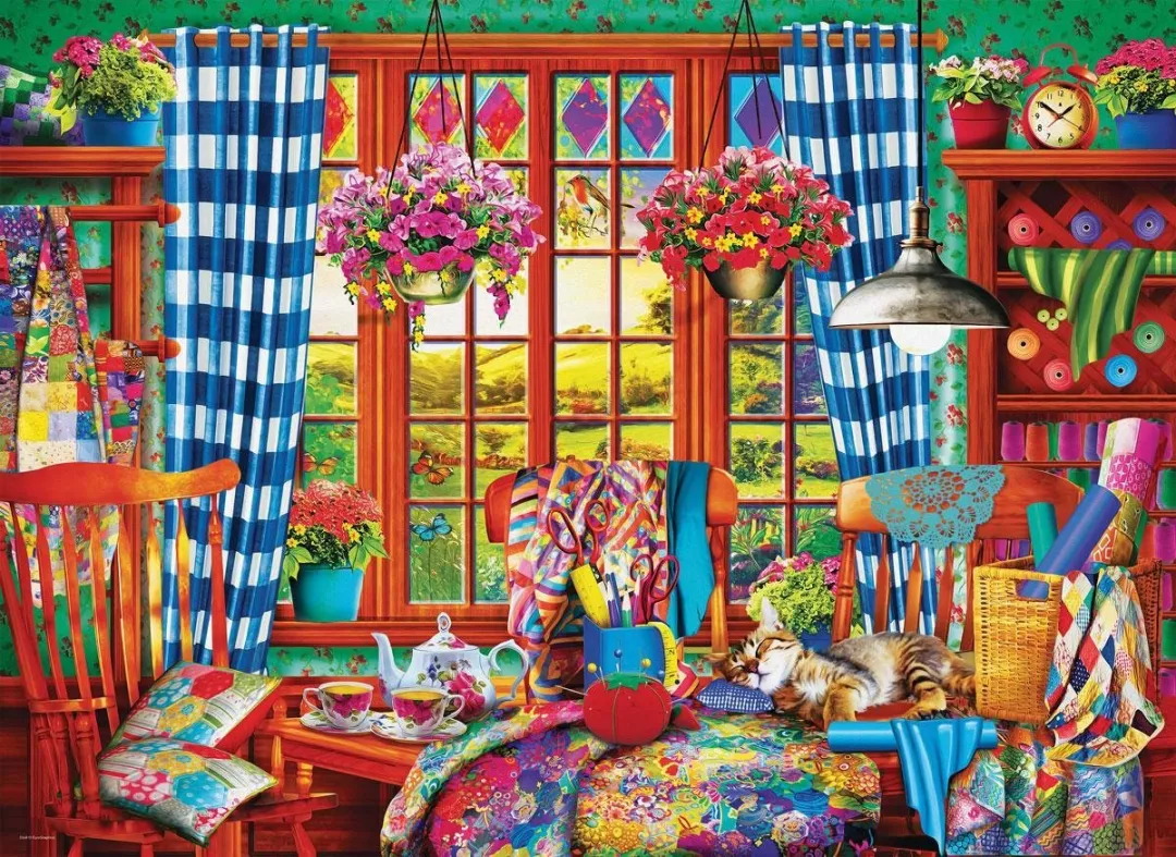 Eurographics Quiltatelier Legpuzzel 1000 Stuks - 68x48cm - Meerkleurig