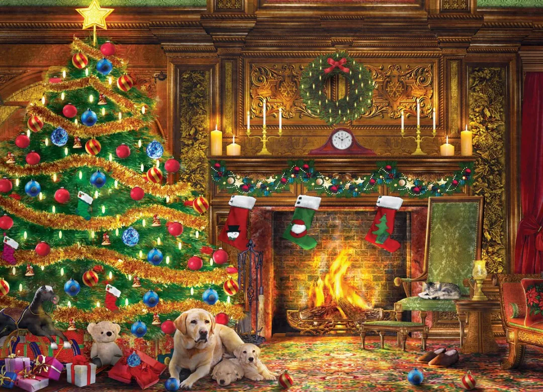 Eurographics Feestelijke Labradors Dominic Davison Legpuzzel 1000 Stuks - 68x48cm
