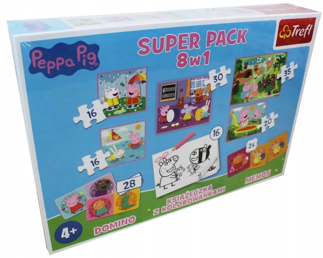 Trefl Peppa Pig Super Pack 8-in-1 Puzzels & Spellen