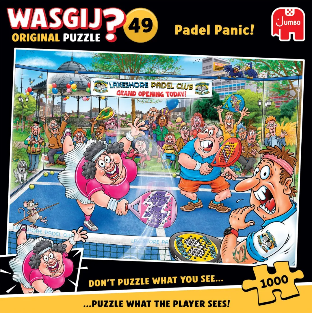 Wasgij Original 49 Paniek op de padelbaan! 1000 Stuks - Meerkleurig