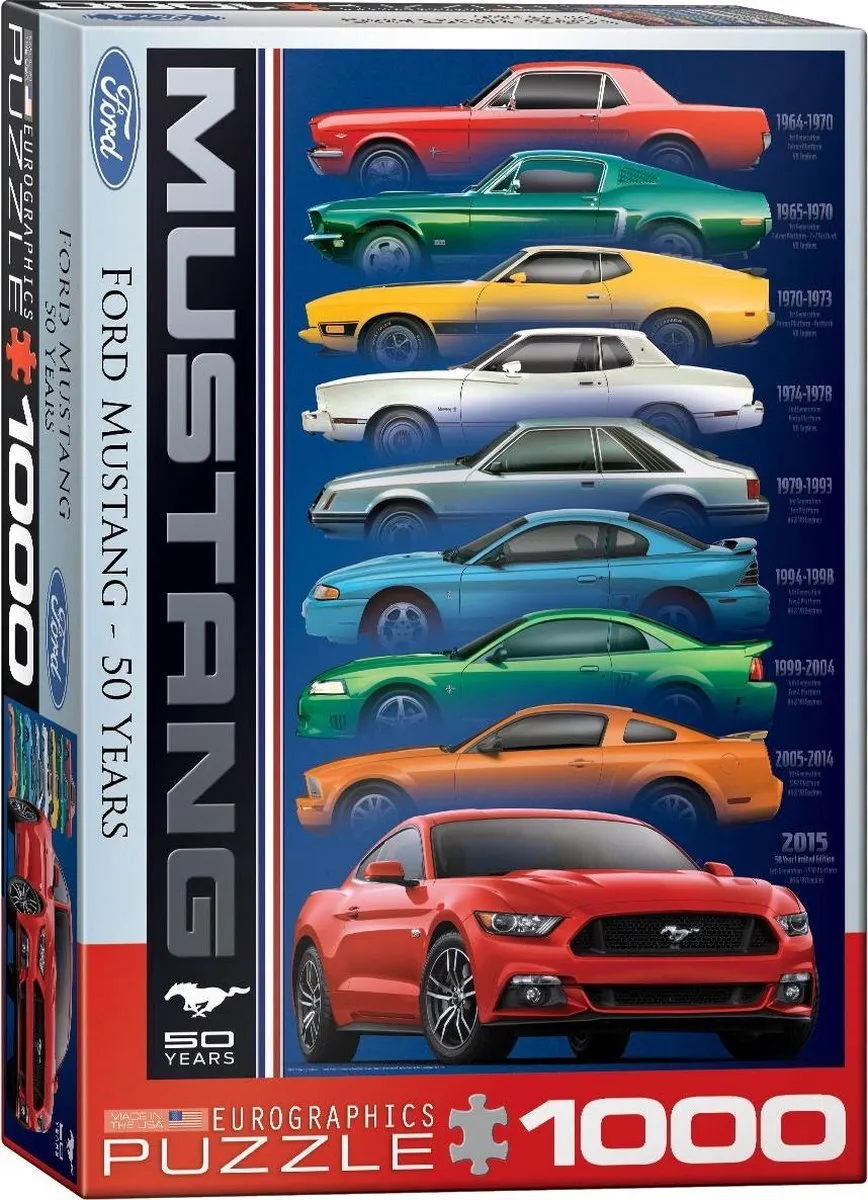 Eurographics Legpuzzel 50 Jaar Ford Mustang 1000 Stuks