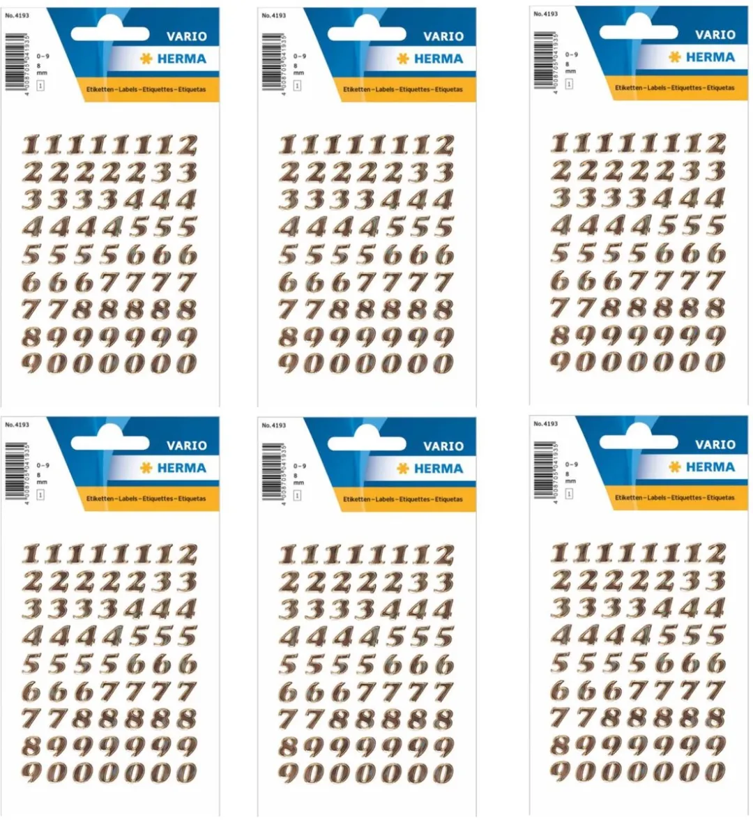 Herma Stickervel Nummers 0-9