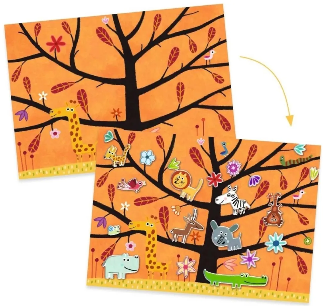 Djeco Stickers Katten Knutselset - Multicolor - afbeelding 4 van 5