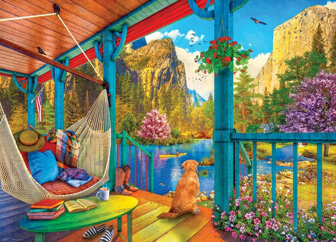 Eurographics Hangmat met uitzicht Dominic Davison Legpuzzel 500 Stuks
