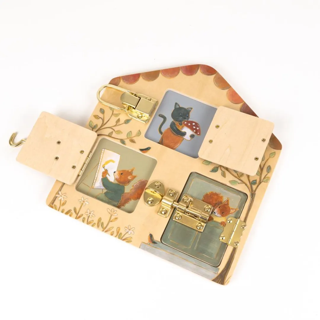 Egmont Toys Houten Activiteitenbord Vrienden - 22x24cm - Meerkleurig