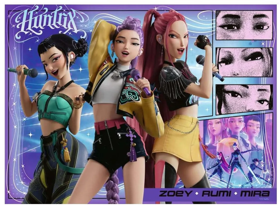 Ravensburger KPop Demon Hunters Kinderpuzzel 100-delig - Violet