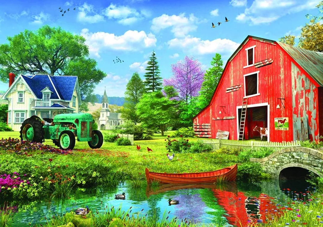 Eurographics De rode schuur Legpuzzel 1000 Stuks - 68x48cm - MPN eu6000-5526