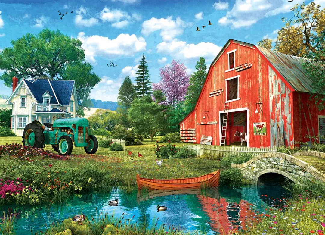 Eurographics De rode schuur Legpuzzel 1000 Stuks - 68x48cm - MPN eu6000-5526
