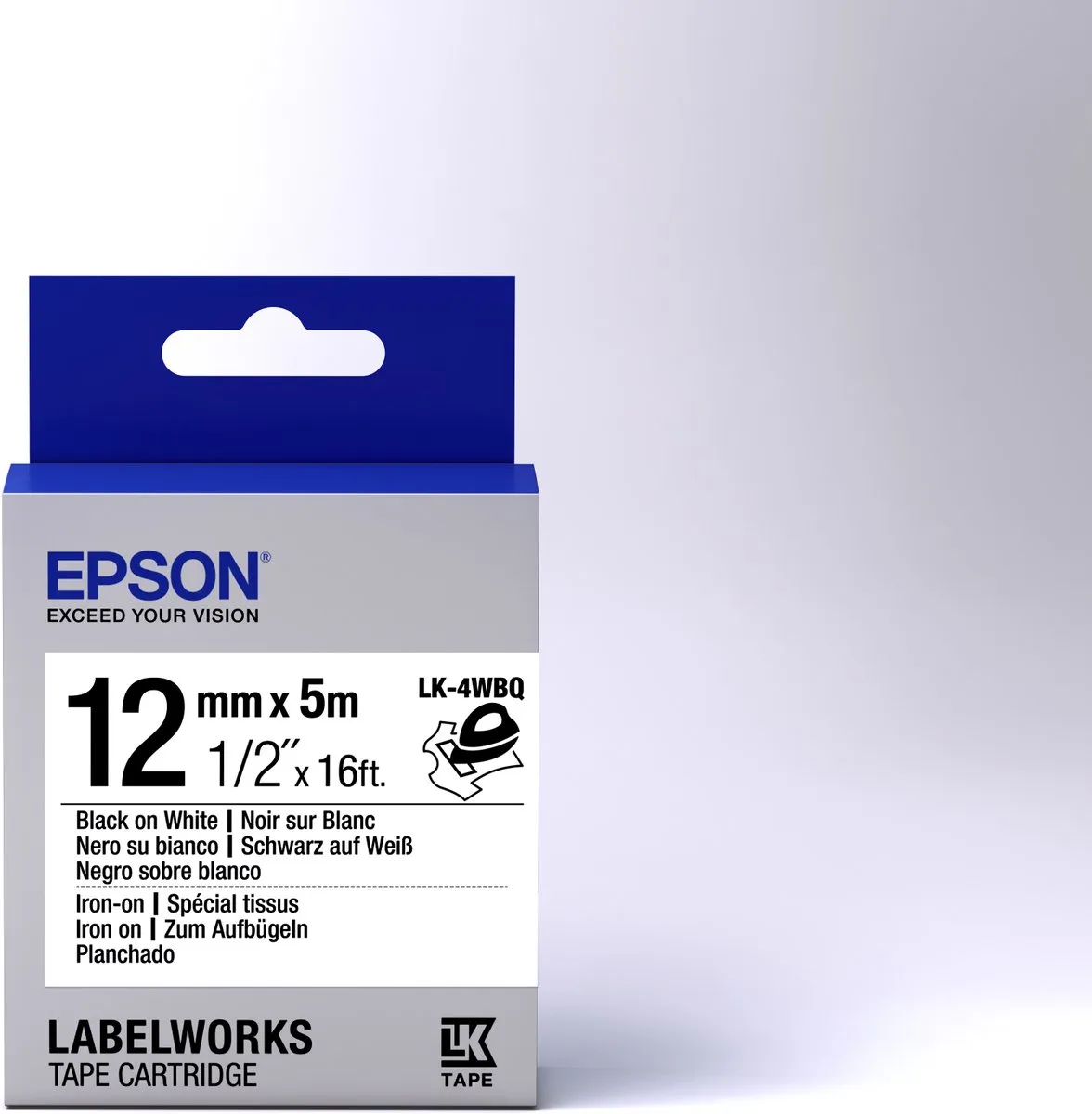 Epson LK-4WBQ Labelcartridge 5m - Zwart/Wit