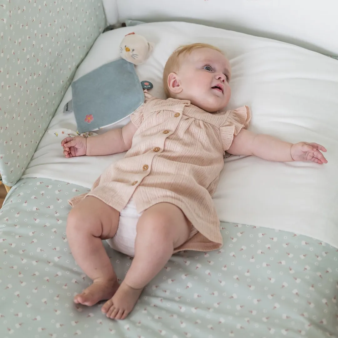 Nattou Mila Lana Zoe Dekbedovertrek Baby - 100x140cm Licht Salie Groen