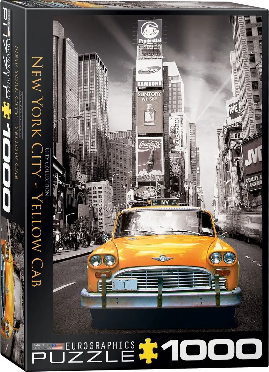 Eurographics New York City Yellow Cab Legpuzzel 1000 Stuks - 48x68cm