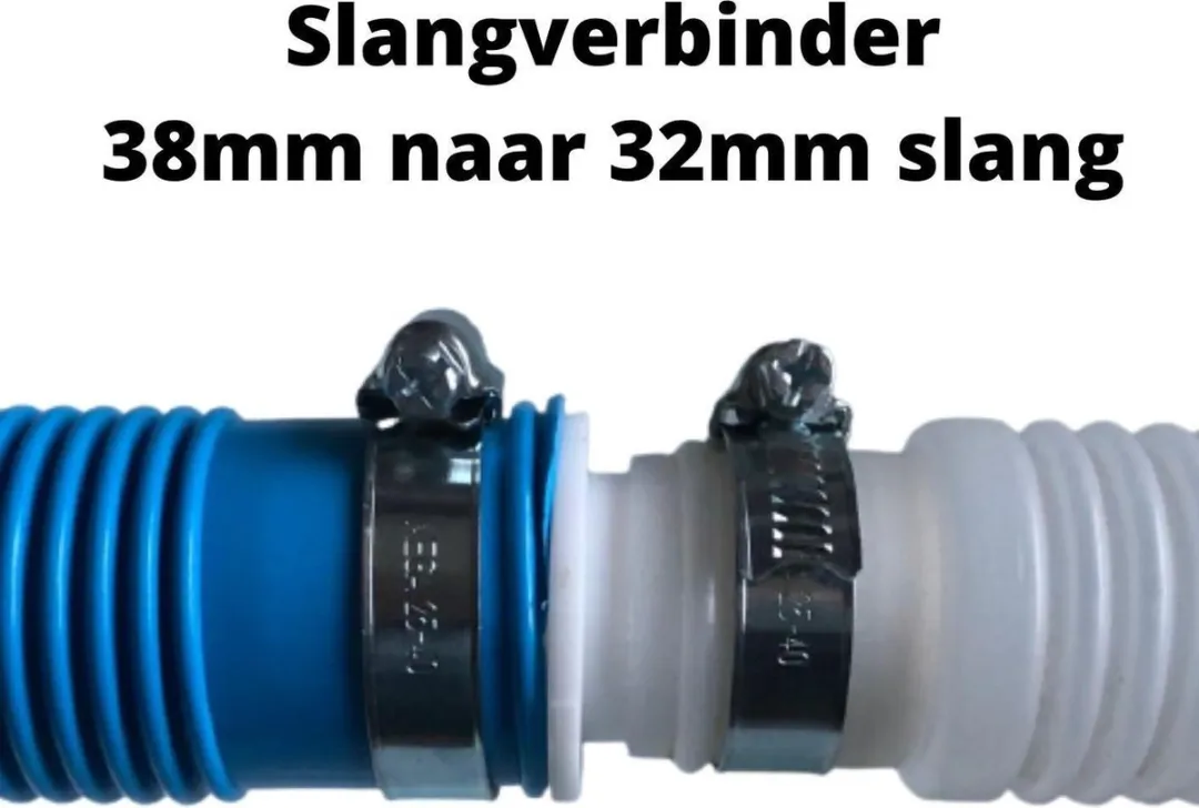 Bestway Slangverbinder 38mm→32mm - 2 Stuks - Blauw/Wit