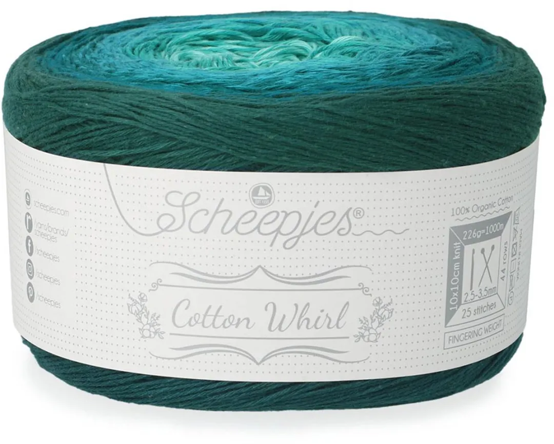 Scheepjes Cotton Whirl 737 Teal Tempest - Teal