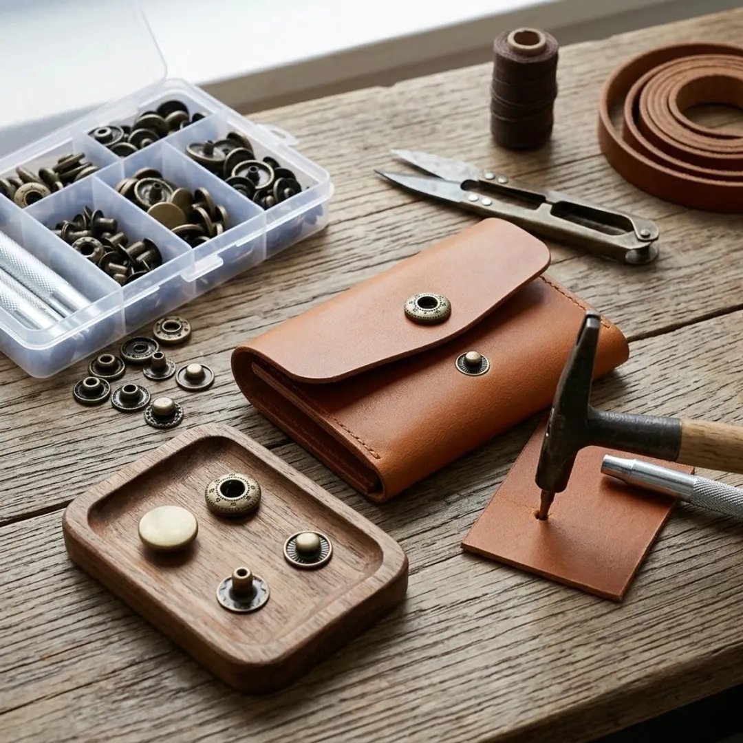 NuveX Brons Drukknopen Set 15mm - 40 Stuks