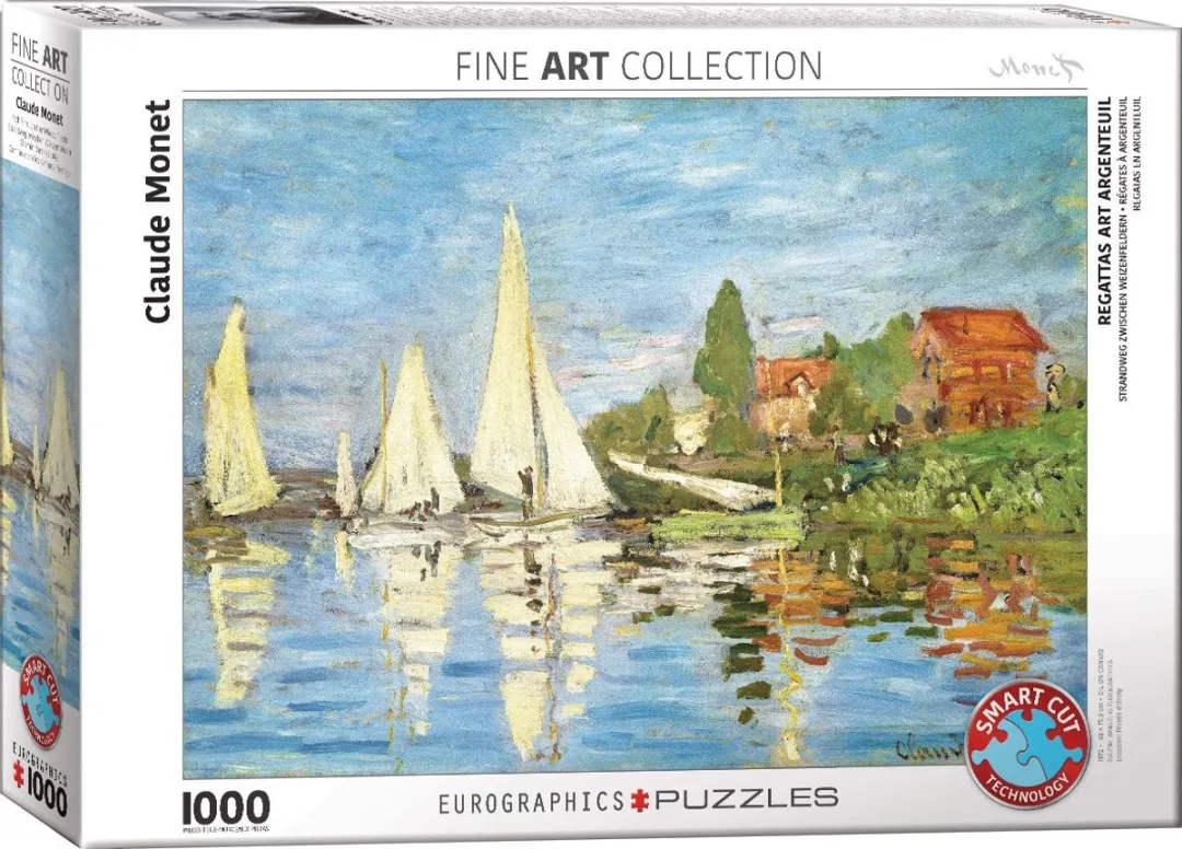 Eurographics Regatta bij Argenteuil Monet Fine Art Legpuzzel 1000 Stuks