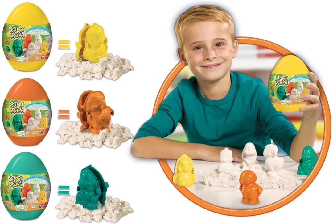 Goliath Super Sand Eggs Ei met Zandvorm 100g - Assorti