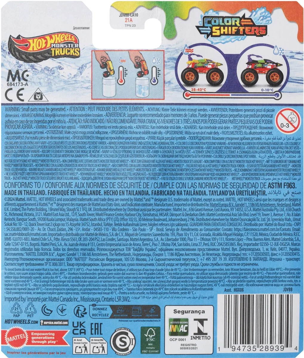 Hot Wheels Color Shifters SCORPEDO Monstertruck JDV88 - Meerkleurig - afbeelding 2 van 2
