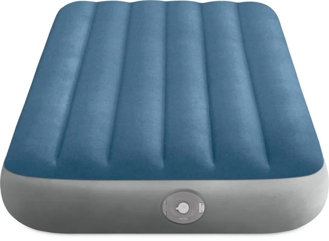Intex Twin Prestige Downy Luchtbed 191x99cm - Blauw/Grijs