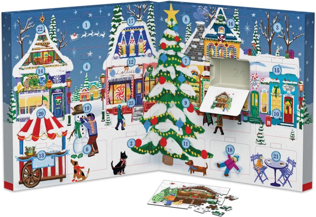 Eurographics Adventskalender Kerstmarkt 24x50 Puzzels