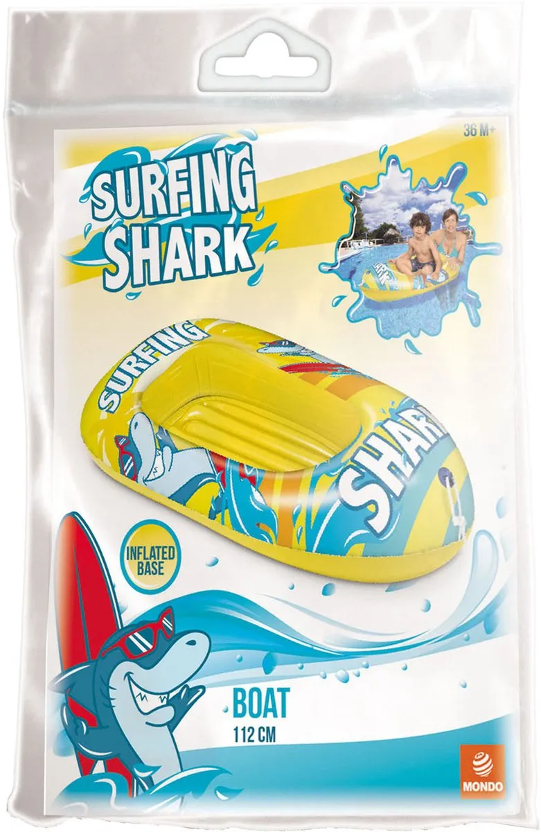 Unice Toys Surfing Shark Opblaasbare Boot - Meerkleurig