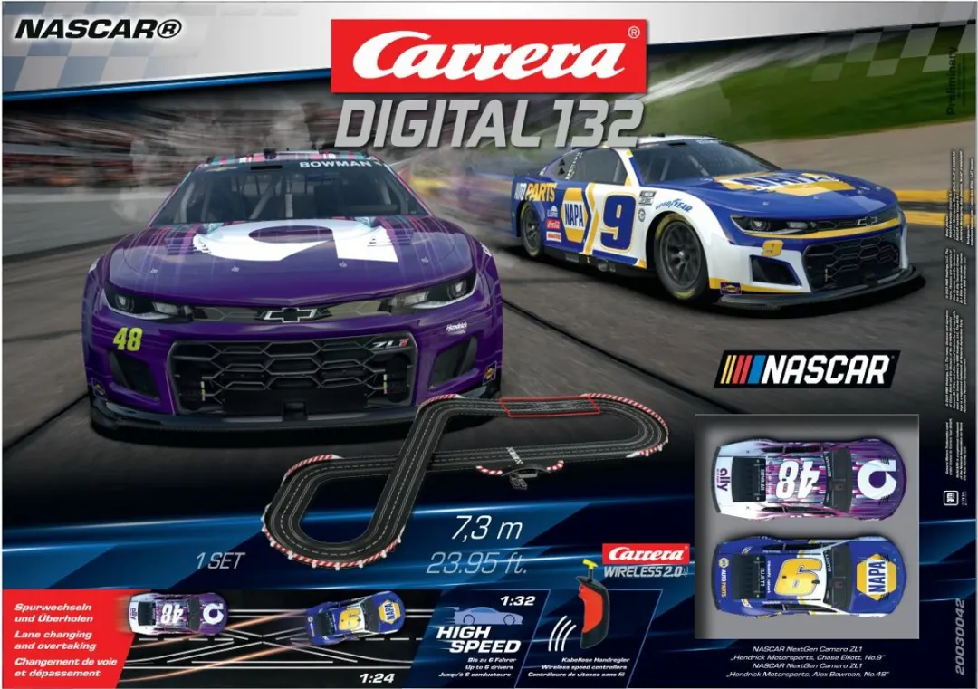 Carrera Racebaan Digital 132 NASCAR Chevrolet Camaro NextGen ZL1 CAR20030042 - 7,3m - Multi