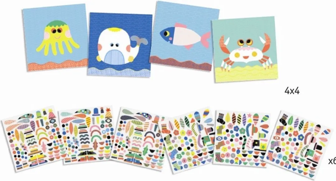 Djeco Zeedieren Knutselpakket - Multicolor