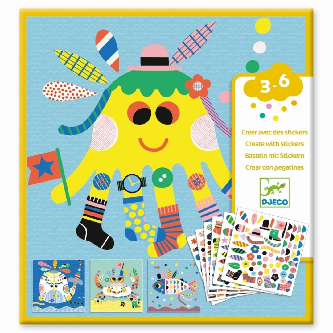 Djeco Zeedieren Knutselpakket - Multicolor - afbeelding 6 van 6