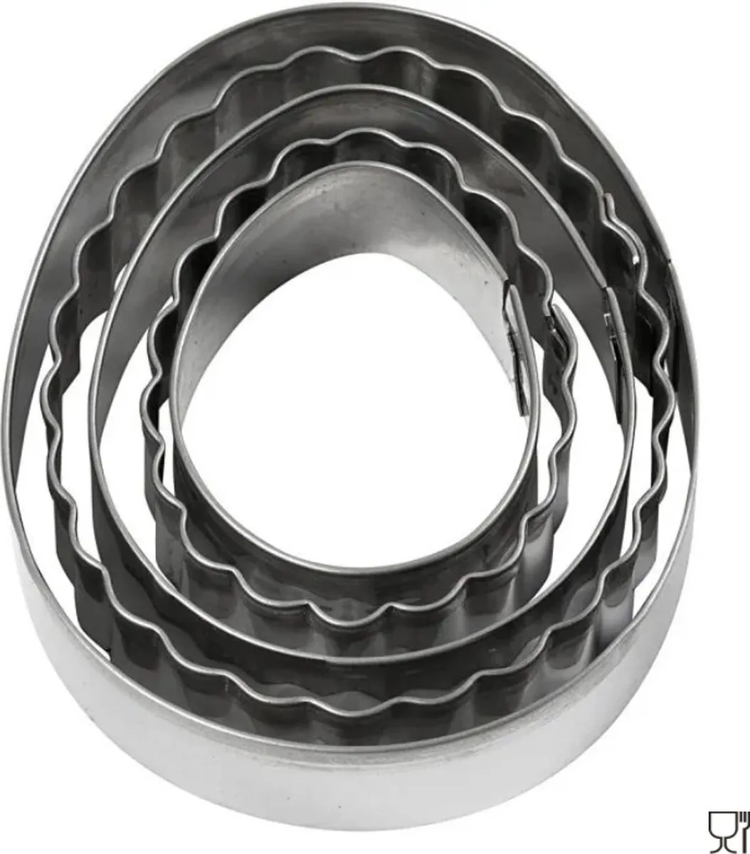 Creativ Company Uitsteekvorm Ei 8cm - 5 Stuks Meerkleurig
