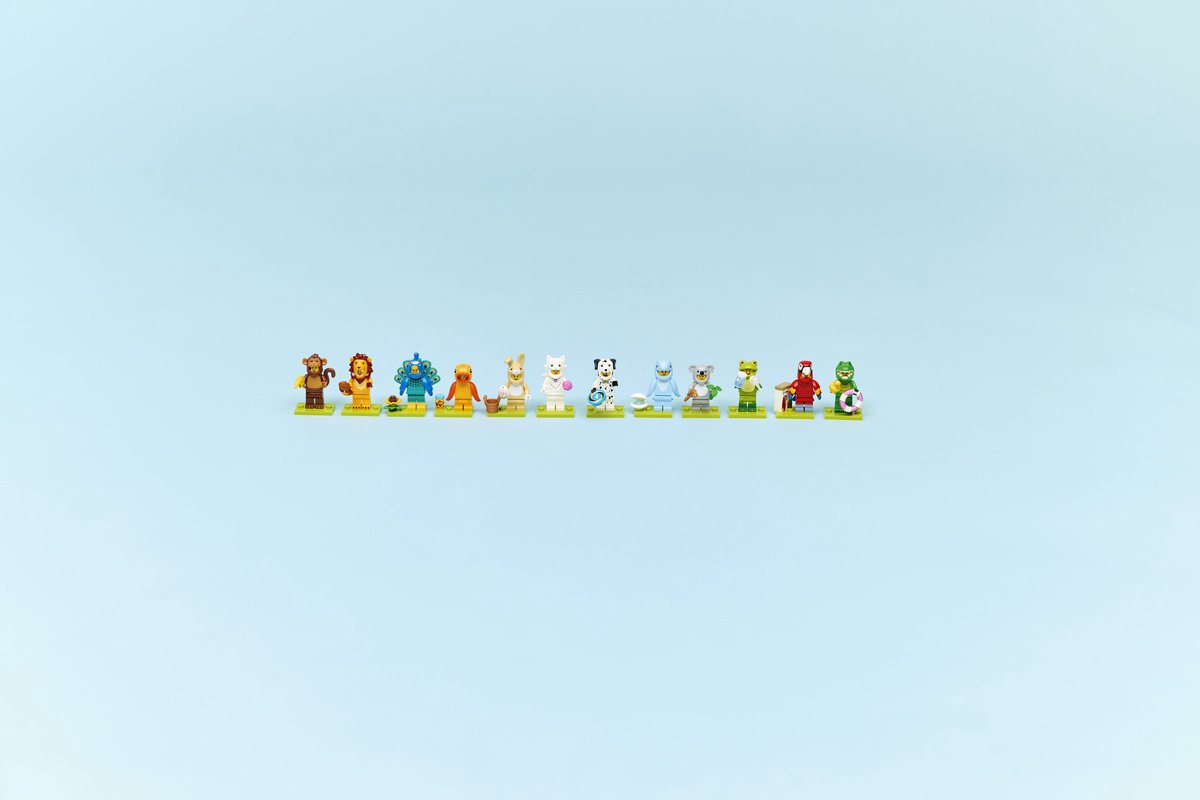 LEGO® Minifiguren Serie 28: Dierenkostuums - Verrassingsdoosje - 1 van de 12 Dierenfiguren Waaronder een Aap, Leeuw, Kikker en Konijn - Cadeautip voor Kinderen Vanaf 5 Jaar - 71051