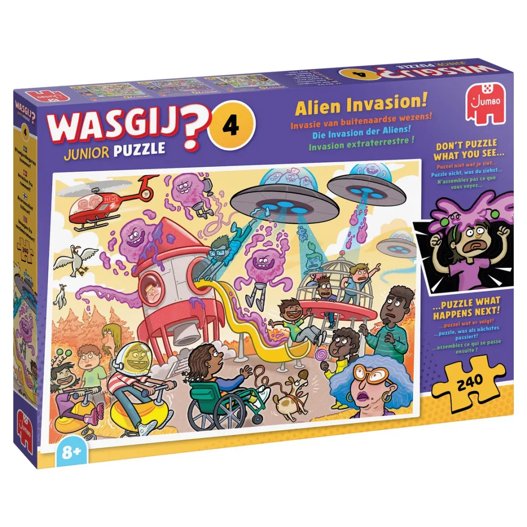 Wasgij Junior 4 Invasie van Buitenaardse Wezens 240 Stuks - Meerkleurig