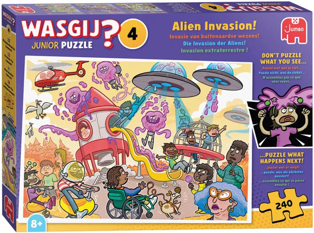 Wasgij Junior 4 Invasie van Buitenaardse Wezens 240 Stuks - Meerkleurig