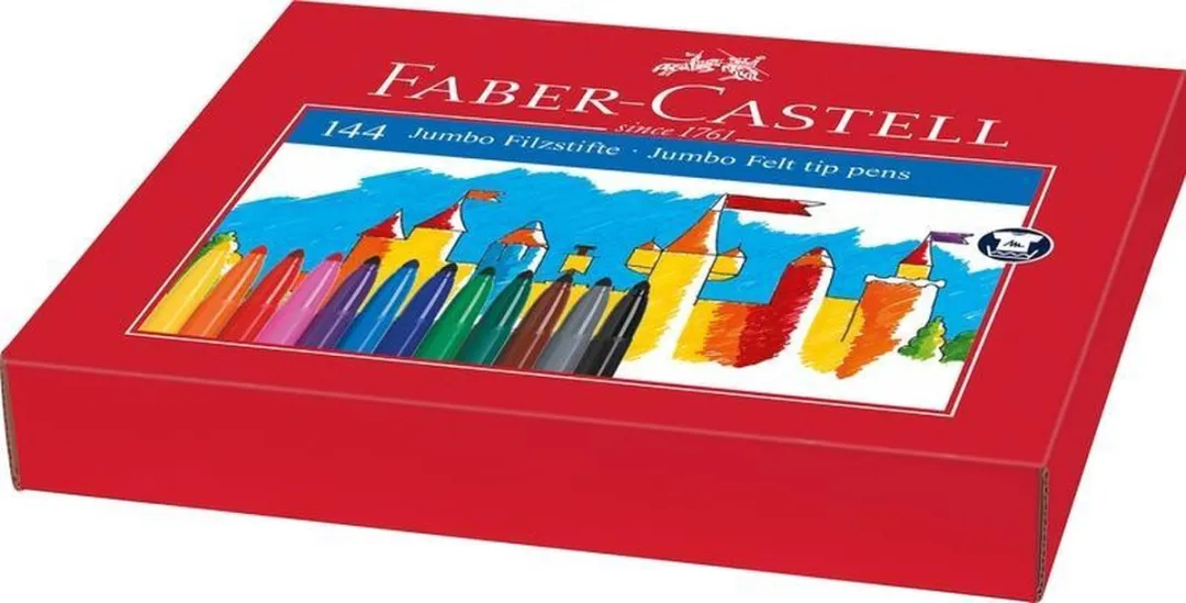 Faber-Castell FC-201771 Viltstiften Jumbo Classpack - 144 Stuks