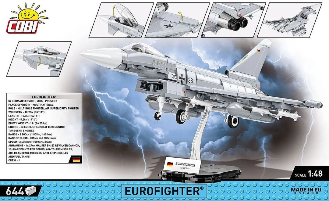 Cobi Eurofighter Typhoon COBI-5848 - 644 Stukken - Meerkleurig