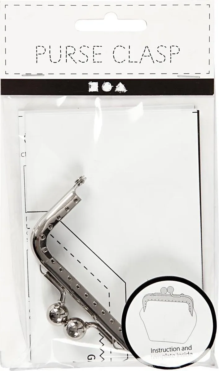 Creativ Company Portemonnee Gesp Kit 8cm - Zilver