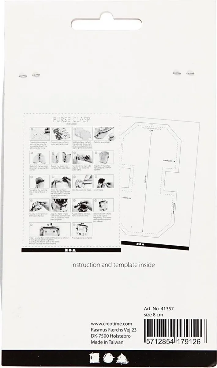 Creativ Company Portemonnee Gesp Kit 8cm - Zilver