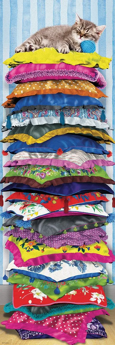 Eurographics Fluffy Kitty on Pillows Legpuzzel 1000 Stuks - Meerkleurig