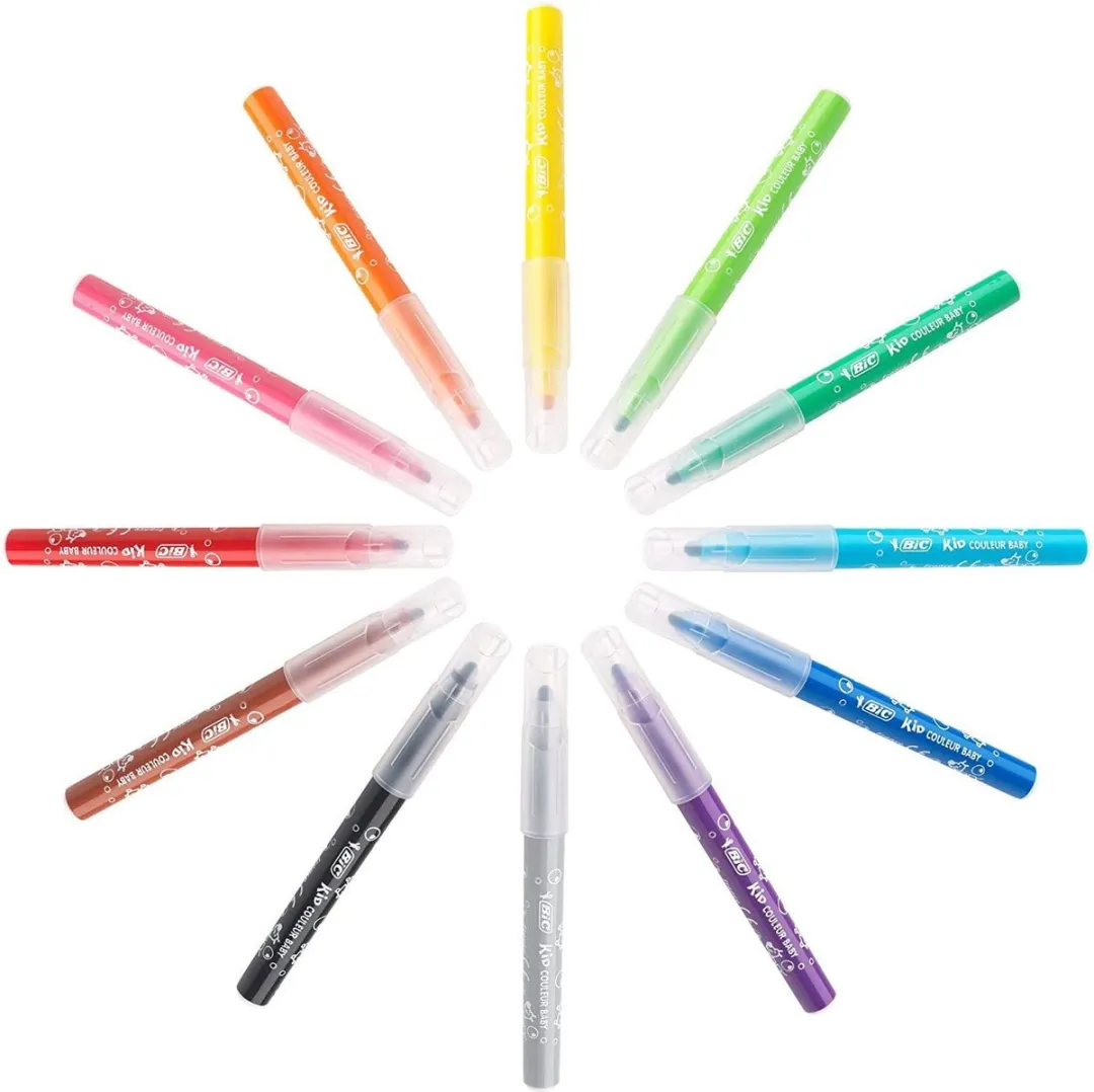 Bic Kids Kid Couleur Viltstiften Extra Brede Punt 4.5mm - 12 Stuks