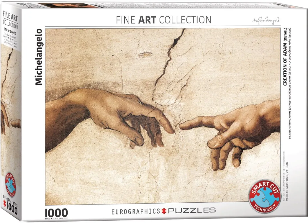 Eurographics Schepping van Adam Michelangelo 1000 Stuks Legpuzzel - 68x48cm