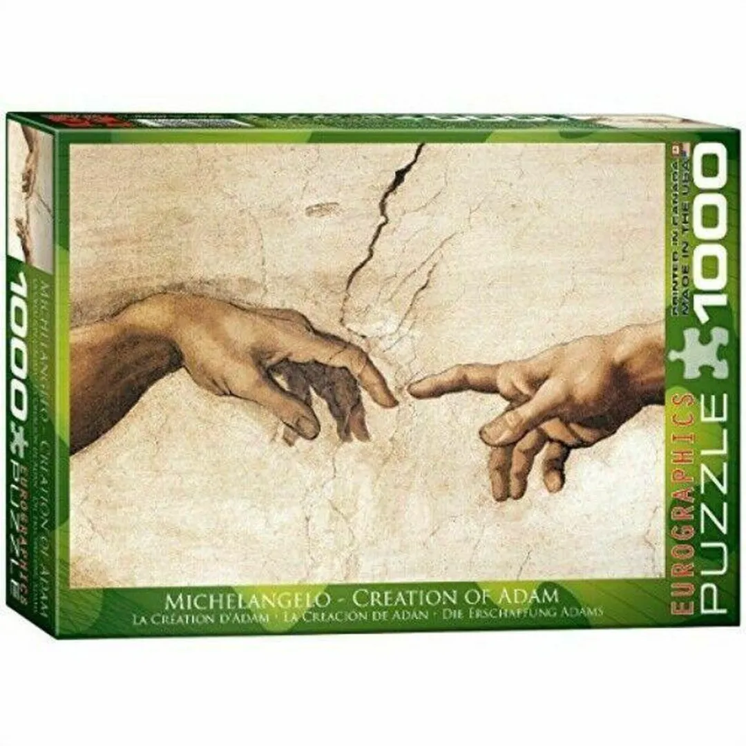 Eurographics Schepping van Adam Michelangelo 1000 Stuks Legpuzzel - 68x48cm