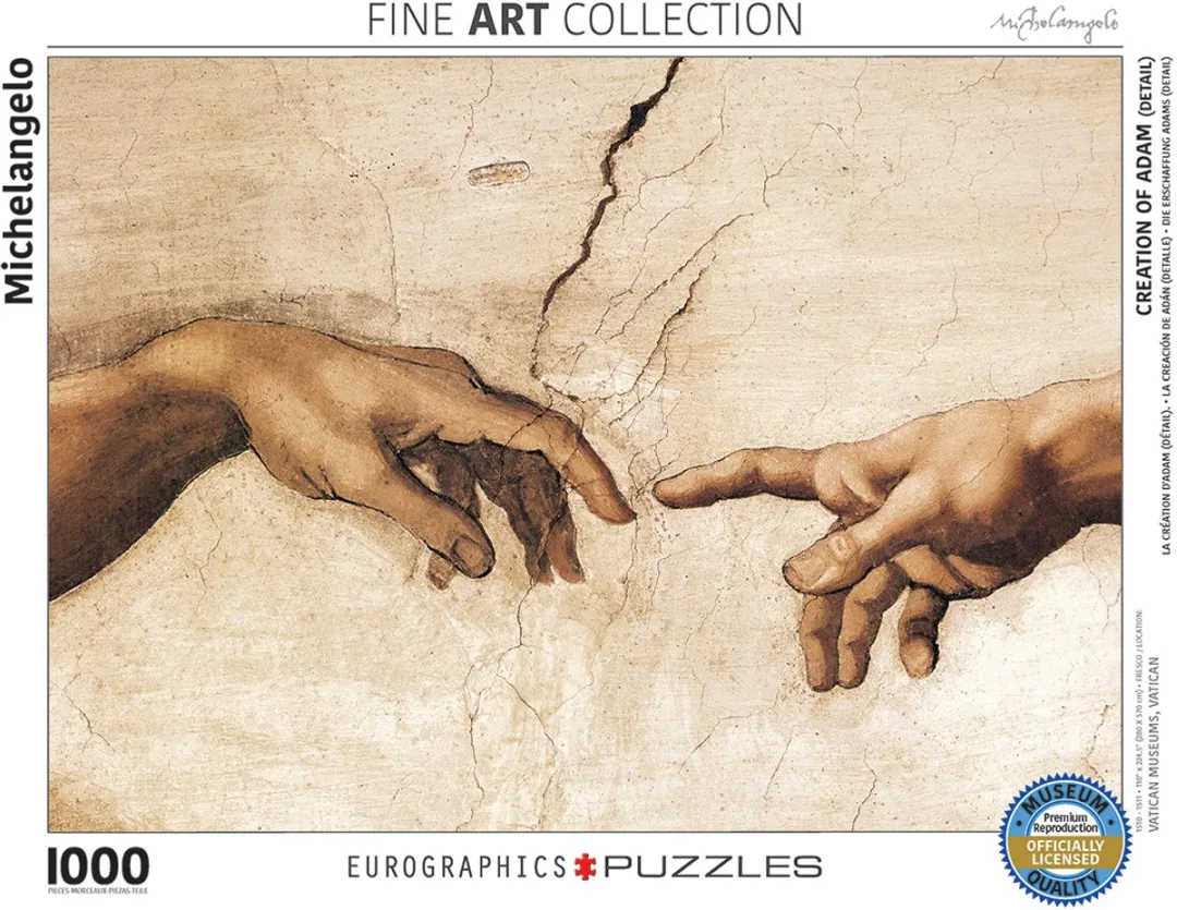 Eurographics Schepping van Adam Michelangelo 1000 Stuks Legpuzzel - 68x48cm