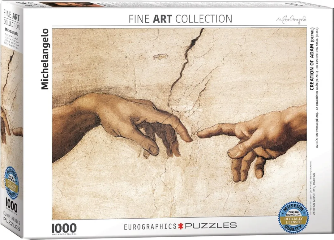 Eurographics Schepping van Adam Michelangelo 1000 Stuks Legpuzzel