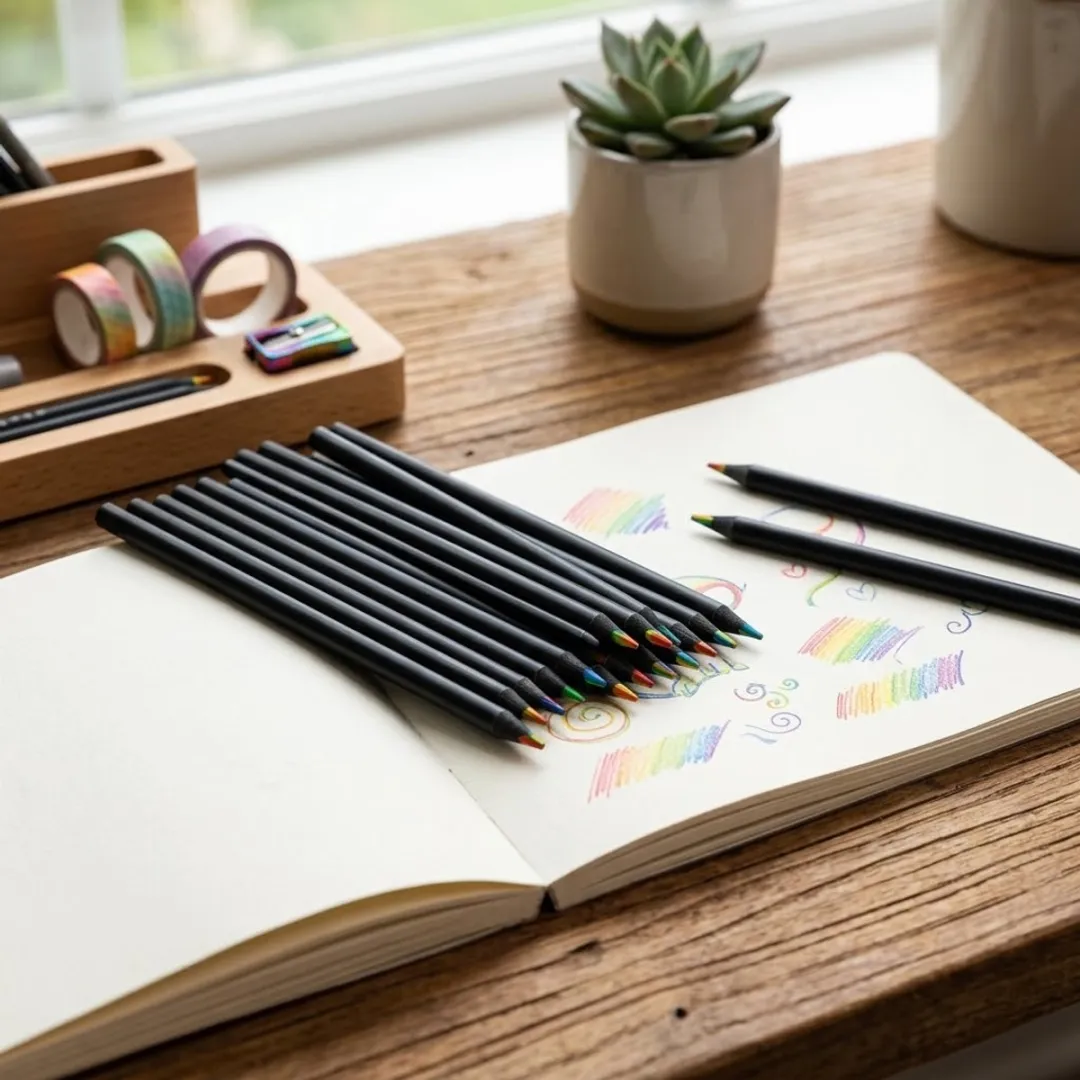 NUVEX Regenboog Potloden 12 Stuks - Dikke Kern