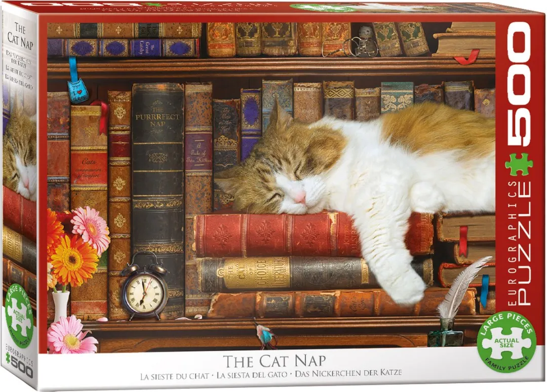Eurographics Het Katten Dutje 500 XL Puzzel - 500 Stuks - 68x48cm - Meerkleurig