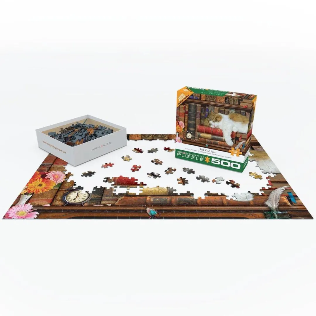 Eurographics Het Katten Dutje 500 XL Puzzel - 500 Stuks - 68x48cm - Meerkleurig