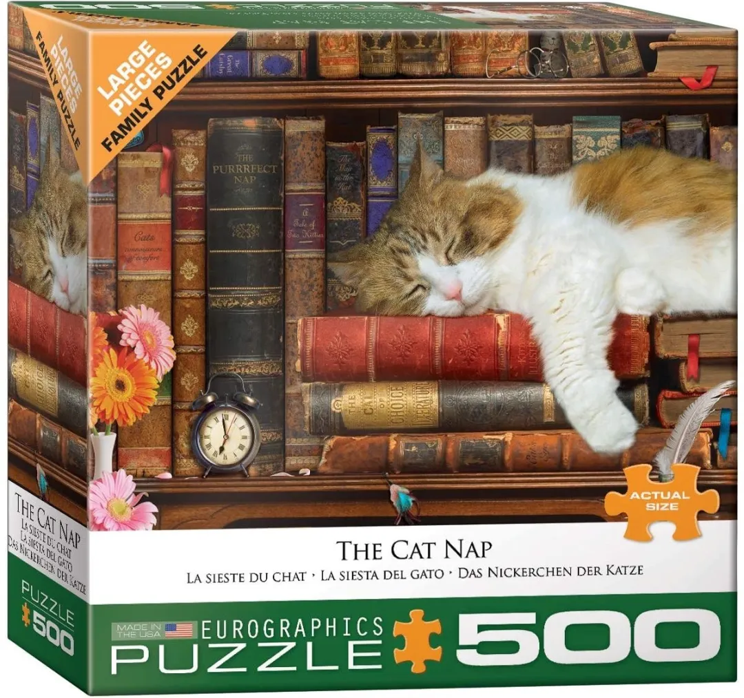 Eurographics Het Katten Dutje 500 XL Puzzel - 500 Stuks - 68x48cm - Meerkleurig
