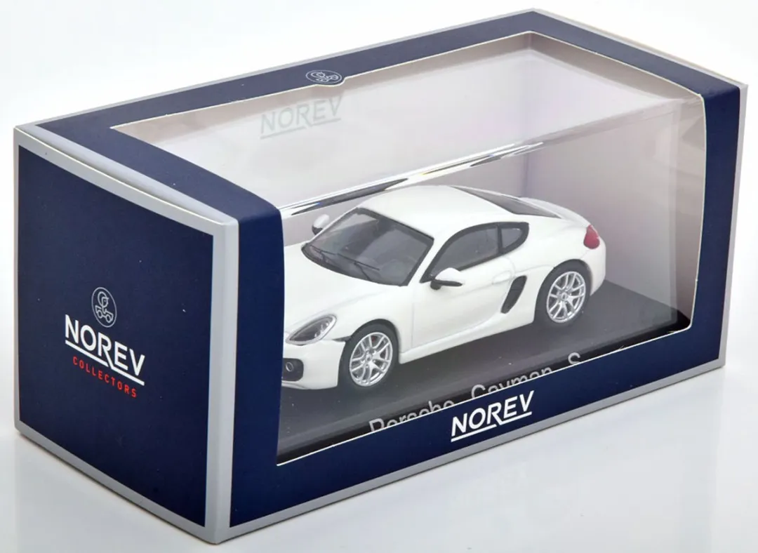 Porsche Cayman S 2013 Norev 1:43 Modelauto - Wit