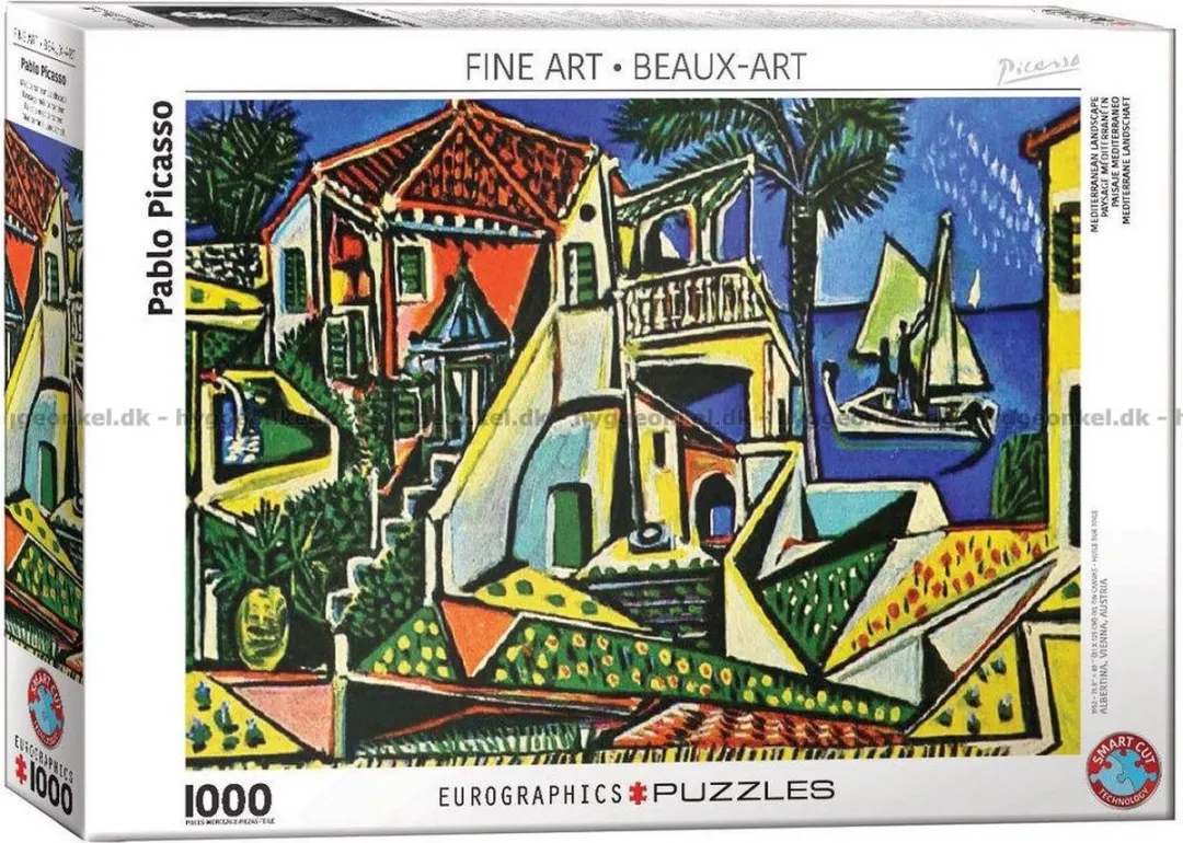 Eurographics Mediterraan Landschap Picasso 1000 Stuks Legpuzzel - 68x48cm - Meerkleurig